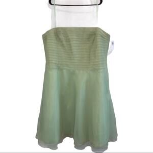 BARI JAY Strapless Midi Dress Flowy Y2K Bridesmaids Wedding 20W NWT